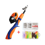 LunaFishing Pole Set Telescopic Portable Lightweight Comfortable Grip Fishing Rod Kit With Reel Bait Box Fish Equipment