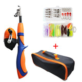 LunaFishing Pole Set Telescopic Portable Lightweight Comfortable Grip Fishing Rod Kit With Reel Bait Box Fish Equipment