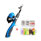 LunaFishing Pole Set Telescopic Portable Lightweight Comfortable Grip Fishing Rod Kit With Reel Bait Box Fish Equipment